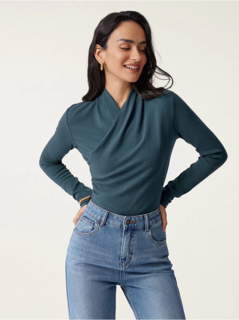 OGL Surplice Long Sleeve Top